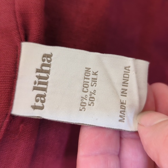 Talitha Printed cotton/silk-blend quilted jacket floral ethnic bohemian sz 4 - Picture 15 of 16